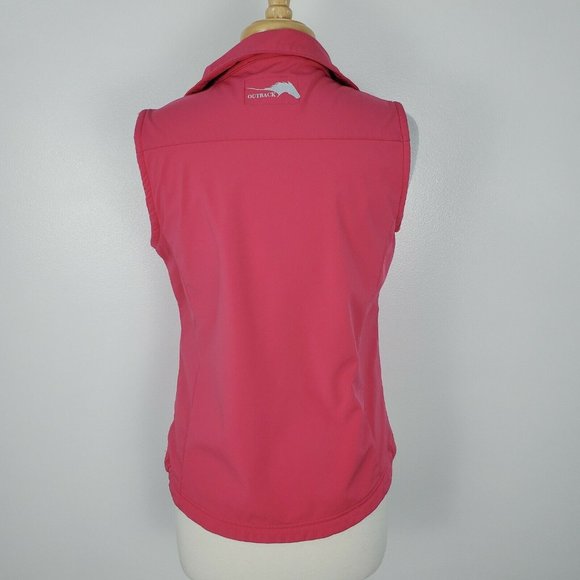 Outback Trading Company Vest Womens Medium Pink Soft Shell Fleece Lined - Picture 6 of 12